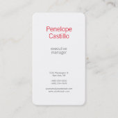 Professioneel, modern en minimaal zwart wit visitekaartje (Voorkant)