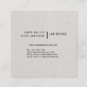Professioneel, modern en minimalistisch, eenvoudig vierkante visitekaartje (Achterkant)