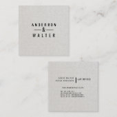 Professioneel, modern en minimalistisch, eenvoudig vierkante visitekaartje (Voorkant / Achterkant)