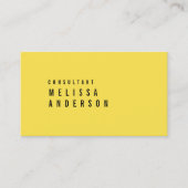 Professioneel, modern en minimalistisch geel visitekaartje (Voorkant)