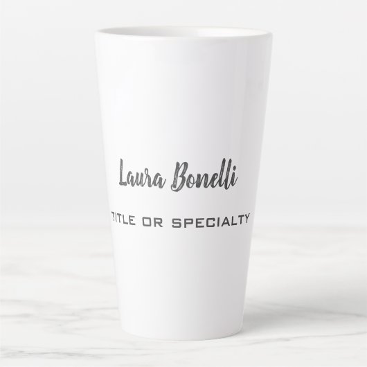 Professioneel, modern en minimalistisch latte mok (Voorkant)