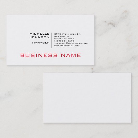 Professioneel, modern en minimalistisch visitekaartje (Voorkant / Achterkant)