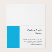 Professioneel, modern en minimalistisch visitekaartje (Buitenkant ongevouwen)