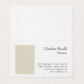 Professioneel, modern en minimalistisch visitekaartje (Buitenkant ongevouwen)