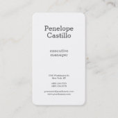 Professioneel, modern en minimalistisch vlak grijs visitekaartje (Voorkant)