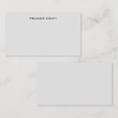 Professioneel, modern en minimalistisch vlak licht notitiekaartje (Voorkant / Achterkant)