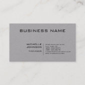 Professioneel, modern en minimalistisch vlakgrijs visitekaartje (Voorkant)