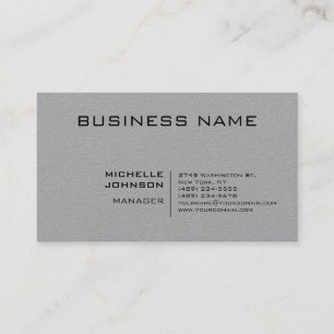 Professioneel, modern en minimalistisch vlakgrijs visitekaartje