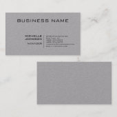 Professioneel, modern en minimalistisch vlakgrijs visitekaartje (Voorkant / Achterkant)