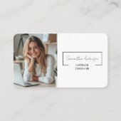 Professioneel modern | Foto met QR-code Visitekaartje (Voorkant)