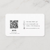 Professioneel modern | Foto met QR-code Visitekaartje (Achterkant)