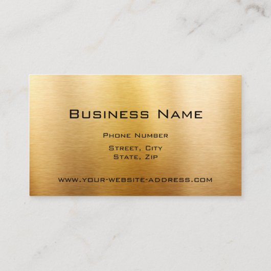 Professioneel, modern geborsteld metaal visitekaartje (Achterkant)