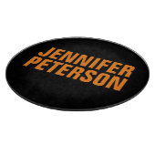 Professioneel, modern, gedurfd oranje zwart snijplank (Hoek)