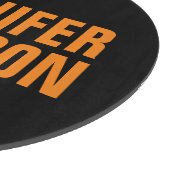 Professioneel, modern, gedurfd oranje zwart snijplank (Hoek)