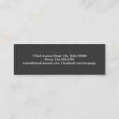 Professioneel Modern GEEL Zwart Minimaal QR CODE Mini Visitekaartje (Achterkant)
