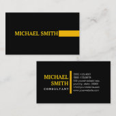 Professioneel, modern, geel, zwart visitekaartje (Voorkant / Achterkant)