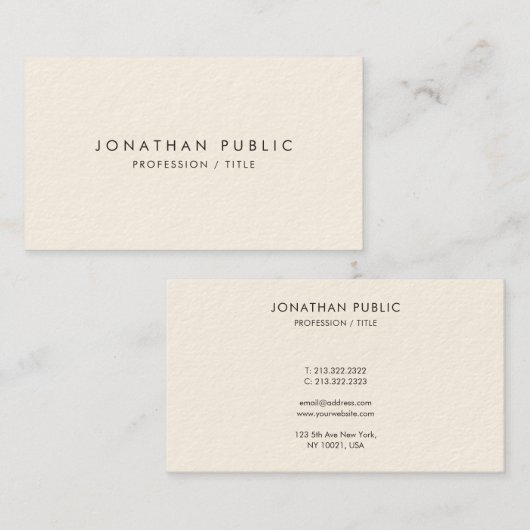 Professioneel Modern Gemakkelijk te maken Sjabloon Visitekaartje (Voorkant / Achterkant)