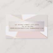 Professioneel, modern Geometrisch, Gold Lijst Visitekaartje (Achterkant)