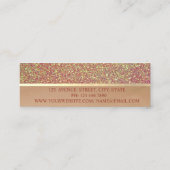 Professioneel, modern glitter, lips, Makeup Artist Mini Visitekaartje (Achterkant)