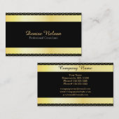 Professioneel, modern Gold en zwart Visitekaartje (Voorkant / Achterkant)