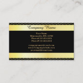 Professioneel, modern Gold en zwart Visitekaartje (Achterkant)