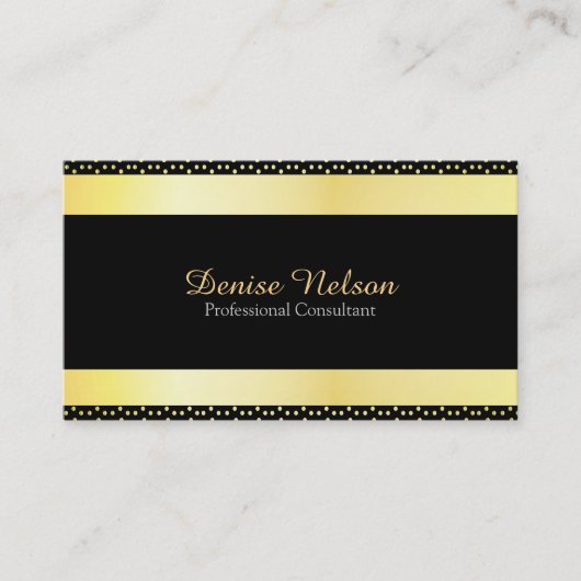 Professioneel, modern Gold en zwart Visitekaartje (Voorkant)