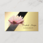 Professioneel modern Gold Geometric Lotus Visitekaartje (Voorkant)