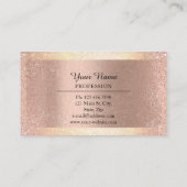 Professioneel, modern Gold Glitter Minimalism Roos Visitekaartje (Achterkant)