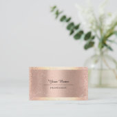 Professioneel, modern Gold Glitter Minimalism Roos Visitekaartje (Staand voorkant)