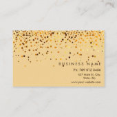 Professioneel, modern Gold Glitter Visitekaartje (Achterkant)