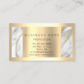 Professioneel, modern Gold Lijst Abstracte marmer Visitekaartje (Achterkant)