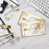 Professioneel, modern Gold Lijst, grijze marmer Visitekaartje