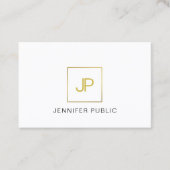 Professioneel, modern Gold Monogram elegant design Visitekaartje (Voorkant)