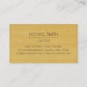 Professioneel modern Gold Wood Graan Monogram Visitekaartje (Achterkant)