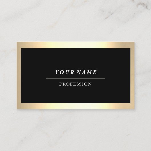 Professioneel modern Golden Framed Black Consultin Visitekaartje (Voorkant)