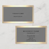 Professioneel modern Golden Framed Grey Consulting Visitekaartje (Voorkant / Achterkant)