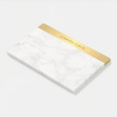 Professioneel Modern Goud en Marmer Elegant Plain Post-it® Notes (Schuin)