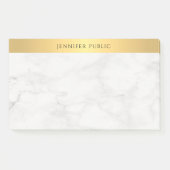 Professioneel Modern Goud en Marmer Elegant Plain Post-it® Notes (Voorkant)