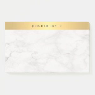 Professioneel Modern Goud en Marmer Elegant Plain Post-it® Notes