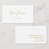 Professioneel Modern Goud Wit Visitekaartje (Voorkant / Achterkant)