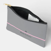 Professioneel Modern Grijs Blush Roze Eenvoudig Etui (Open)