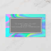 Professioneel, modern, grijs Lijst holografisch Visitekaartje (Achterkant)