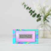 Professioneel, modern, grijs Lijst holografisch Visitekaartje (Staand voorkant)