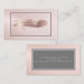 Professioneel modern grijs Lijst, penseelstreek Visitekaartje (Voorkant / Achterkant)