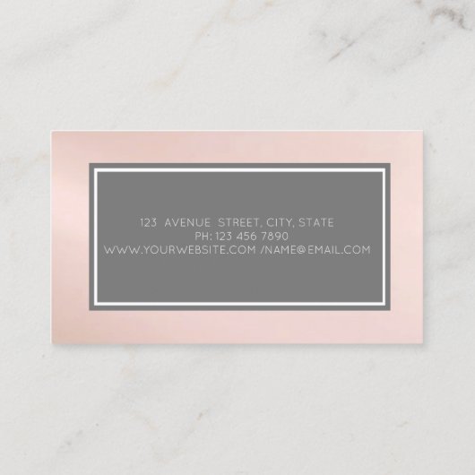 Professioneel modern grijs Lijst, penseelstreek Visitekaartje (Achterkant)