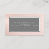 Professioneel modern grijs Lijst Visitekaartje (Achterkant)