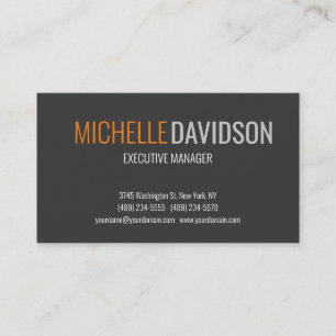 Professioneel, modern, grijs minimalistisch legant visitekaartje