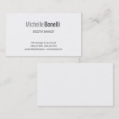 Professioneel, modern, grijs, witminimalistisch visitekaartje (Voorkant / Achterkant)