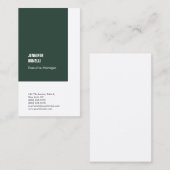 Professioneel, modern, grijsgroen wit visitekaartje (Voorkant / Achterkant)