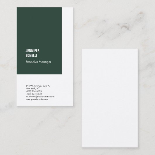 Professioneel, modern, grijsgroen wit visitekaartje